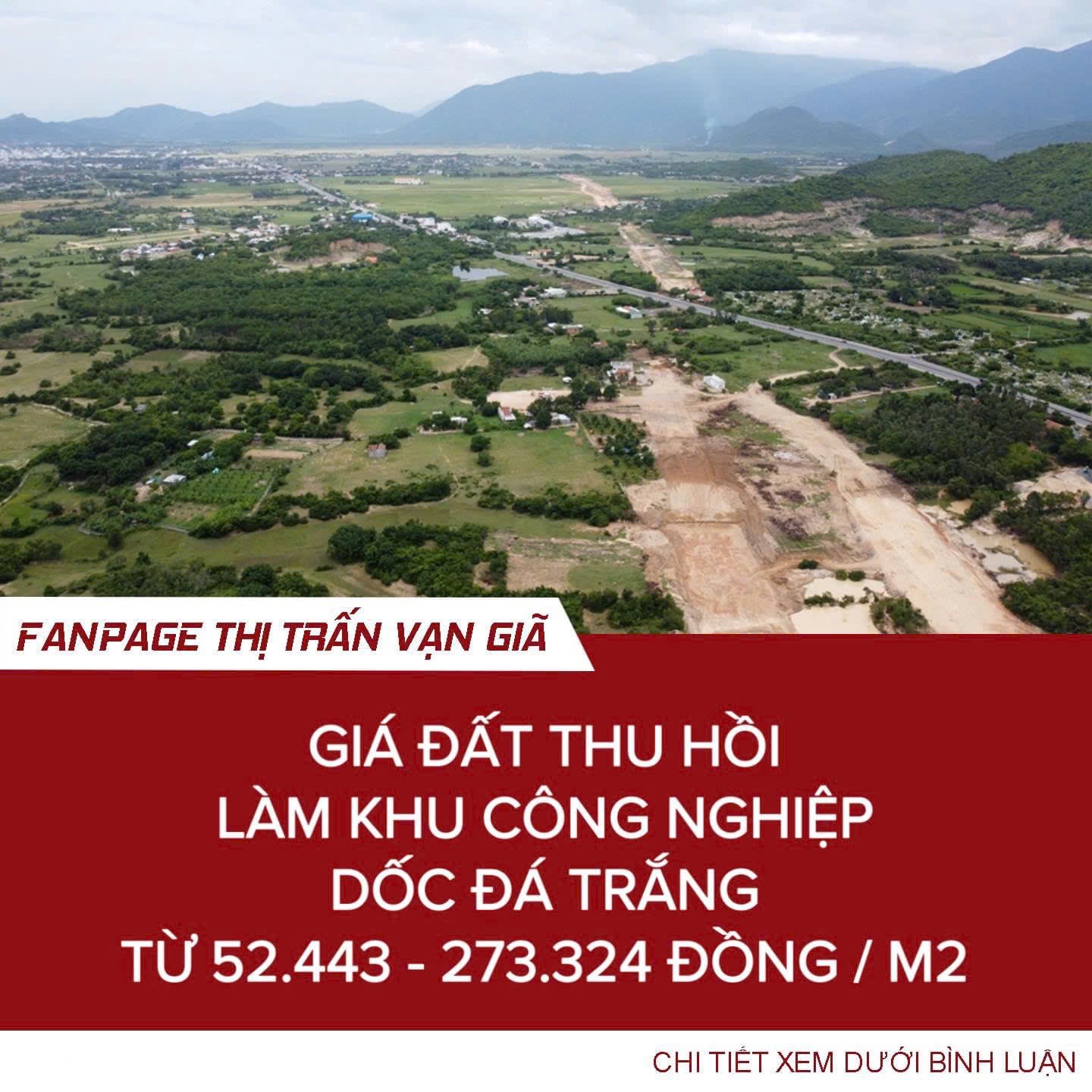 Giá đất thu hồi làm Khu công nghiệp dốc Đá Trắng 