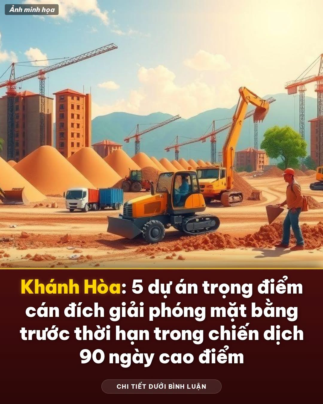 Khánh Hòa 5 dự án trọng điểm cán đích giải phóng mặt bằng trước thời hạn trong chiến dịch 90 ngày cao điểm
