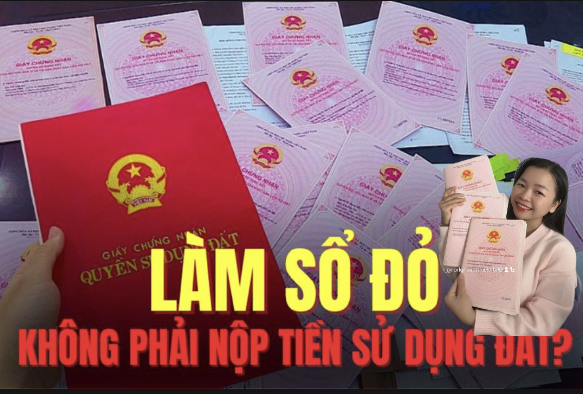 Đối tượng nào làm sổ đỏ không phải nộp tiền sử dụng đất